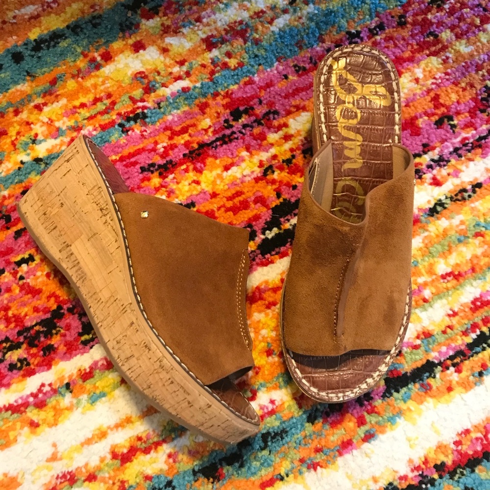 Sam Edelman cowhide Suede Ranger Slip on wedges